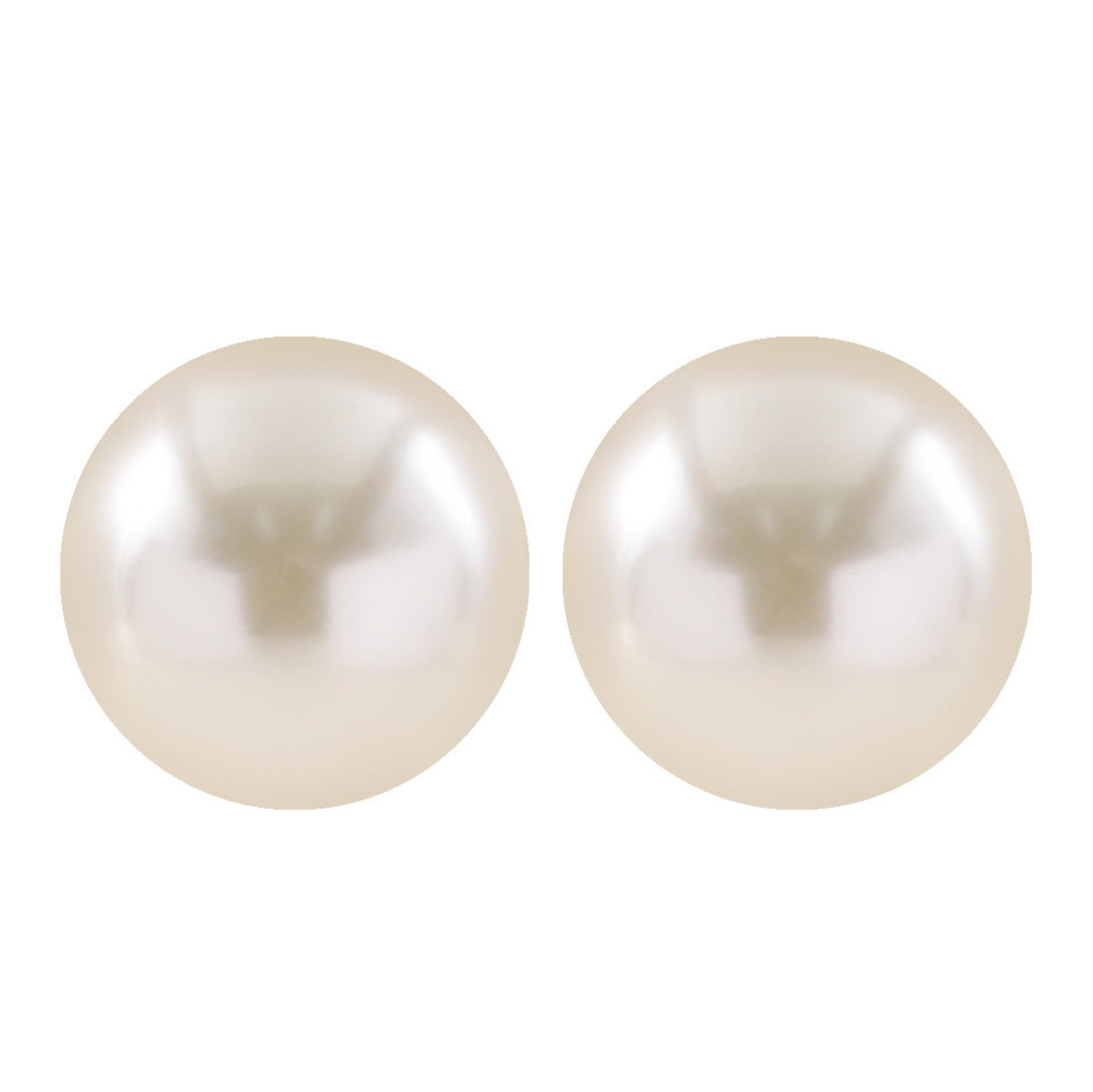 Fashionable Geometric Pearl Earrings With Sterling Silver Posts