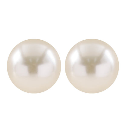 Fashionable Geometric Pearl Earrings With Sterling Silver Posts