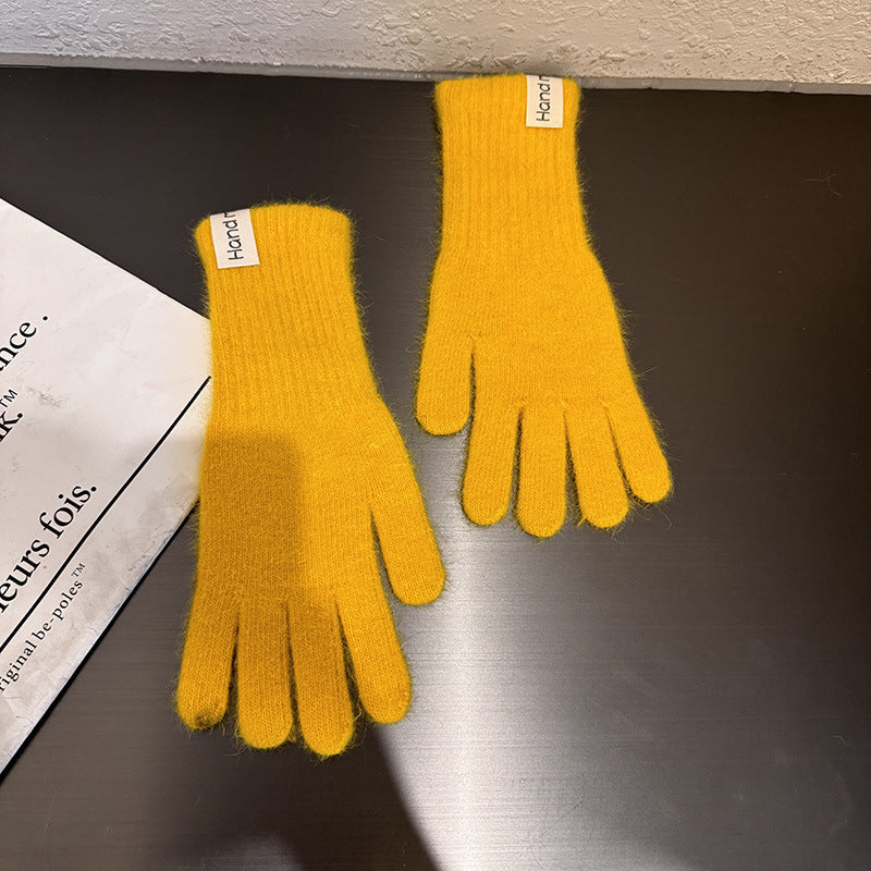 Winter Knit Warm Solid Color Gloves