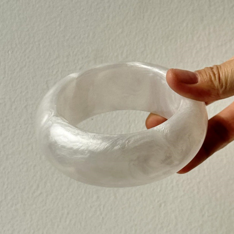 Round MarblingÂ Patterns Single Bracelets