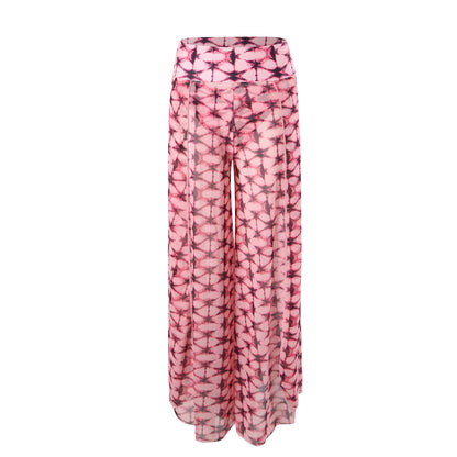 Women'S Bikini Set With Printed Pants - Polyester Fabric