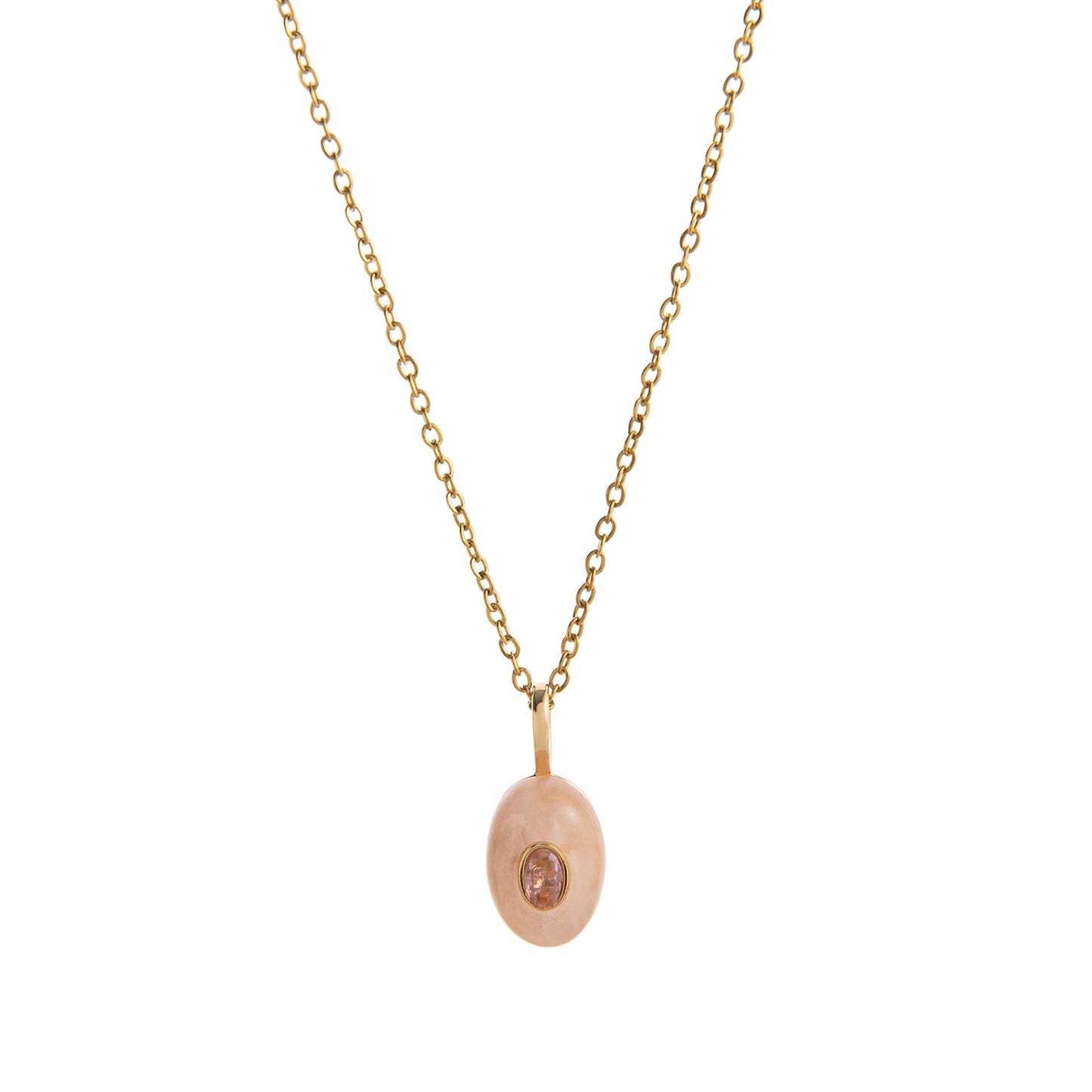 Trendy Rhinestone Waterdrop Pendant Chain Necklace