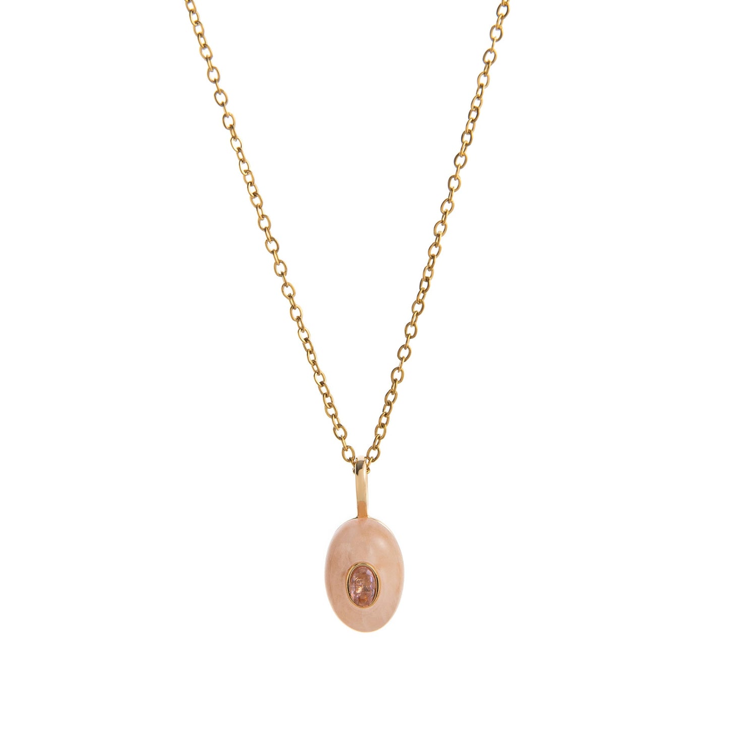 Trendy Rhinestone Waterdrop Pendant Chain Necklace