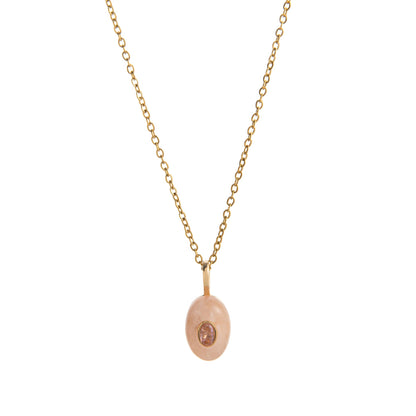 Trendy Rhinestone Waterdrop Pendant Chain Necklace