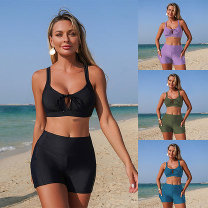 Women'S Stylish Two-Piece Swimsuit With Pockets