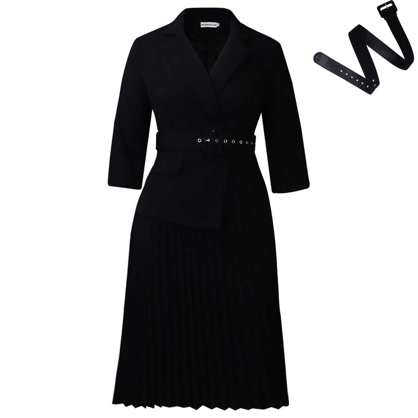 Elegant Blazer Dress With Pleats For Women
