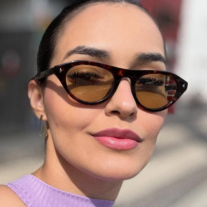 Fashion Oval Frame Sunglasses for Outdoor Activities