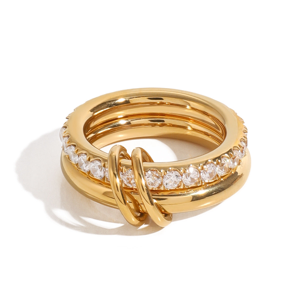 Simple Layered Zircon Single Ring