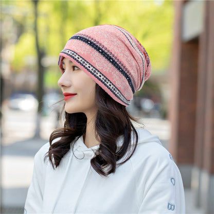 Pullover Hat Ethnic Style Bag Head Hat Pile Hat Dual-Purpose Bib