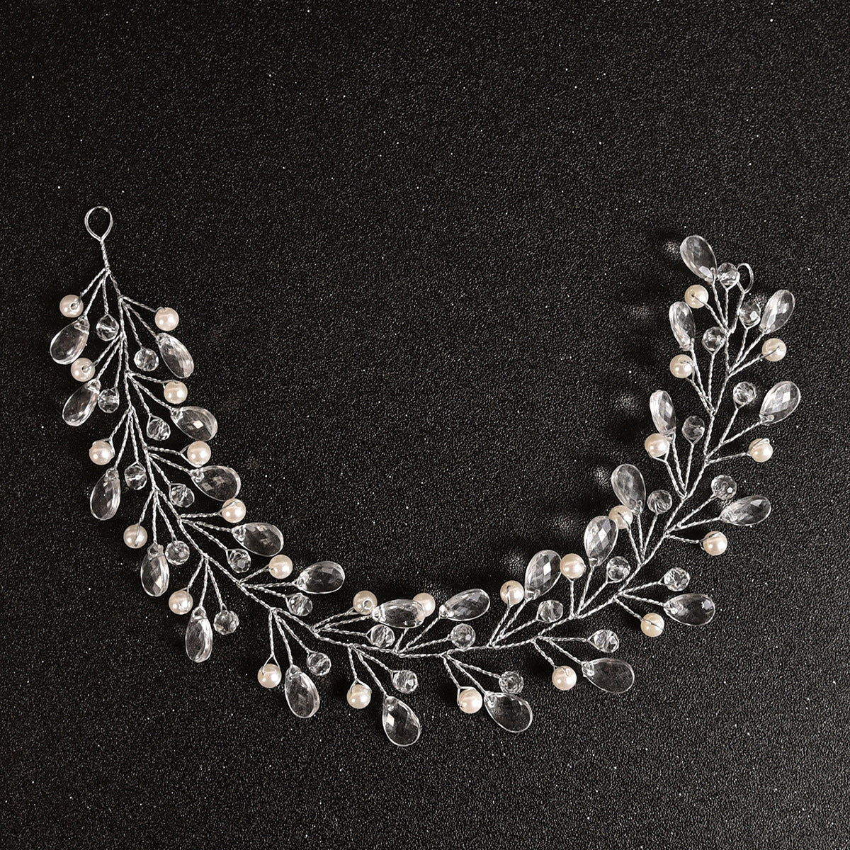 Handmade Pearl And Rhinestone Hairband Wedding Accessories