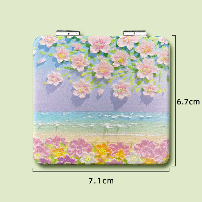 Portable Dual-Sided Folding Makeup Mirror