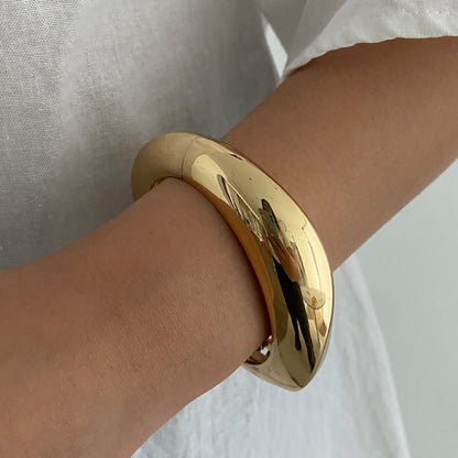 Vintage Resin Textured Bangle Set Trendy Casual Bracelet