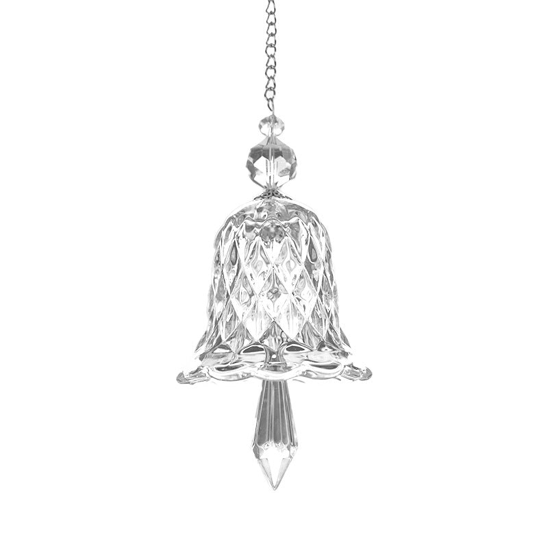 Rainbow Crystal Christmas Jingle Bell Hanging Suncatcher