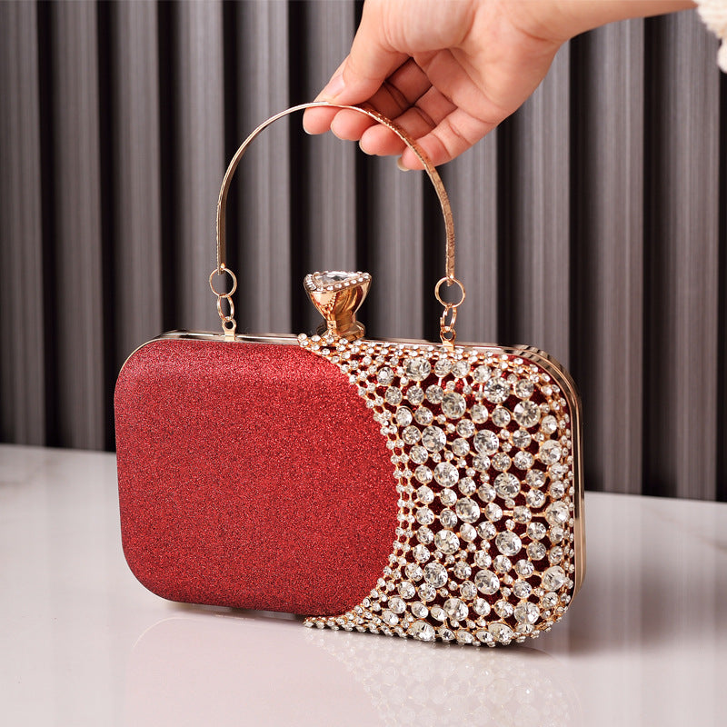Rhinestone Evening Clutch Bag Chic Elegant Pouch
