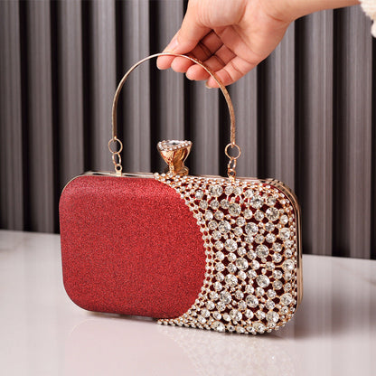Rhinestone Evening Clutch Bag Chic Elegant Pouch