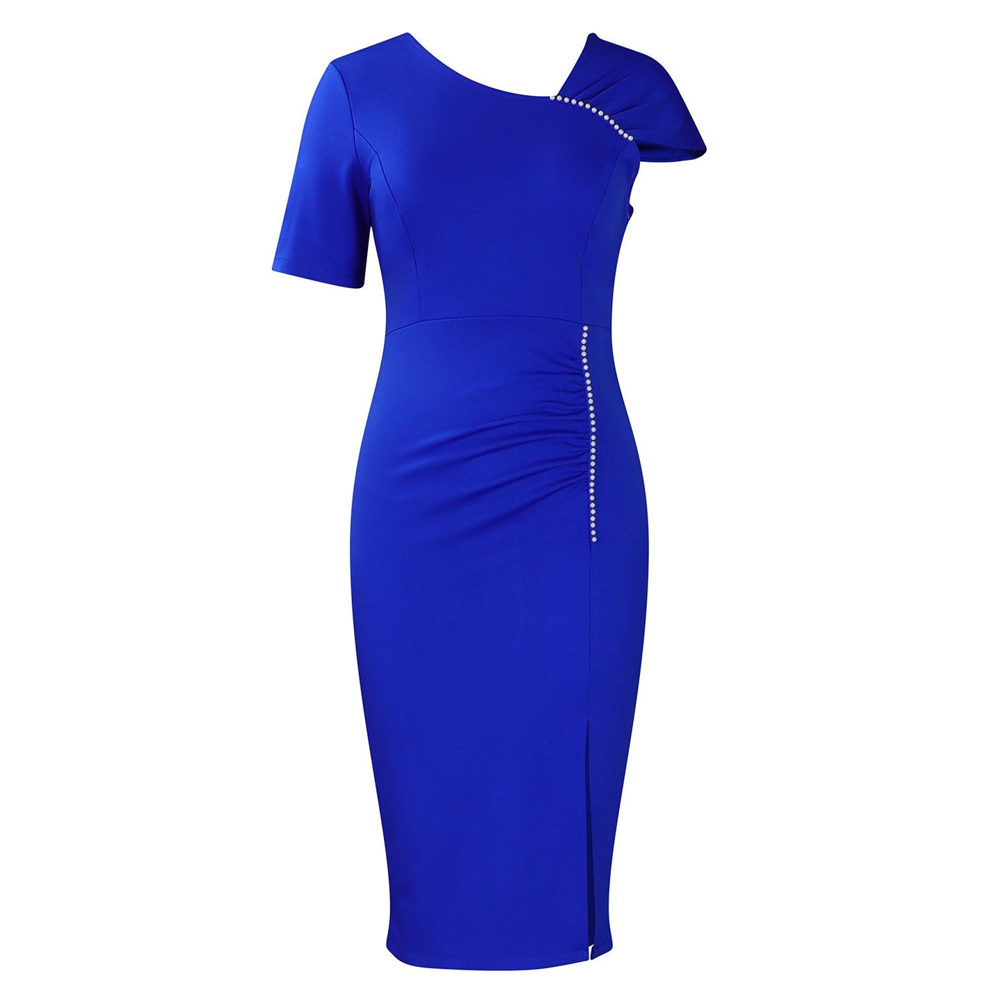 Elegant High-Waisted Pencil Skirt With Beads