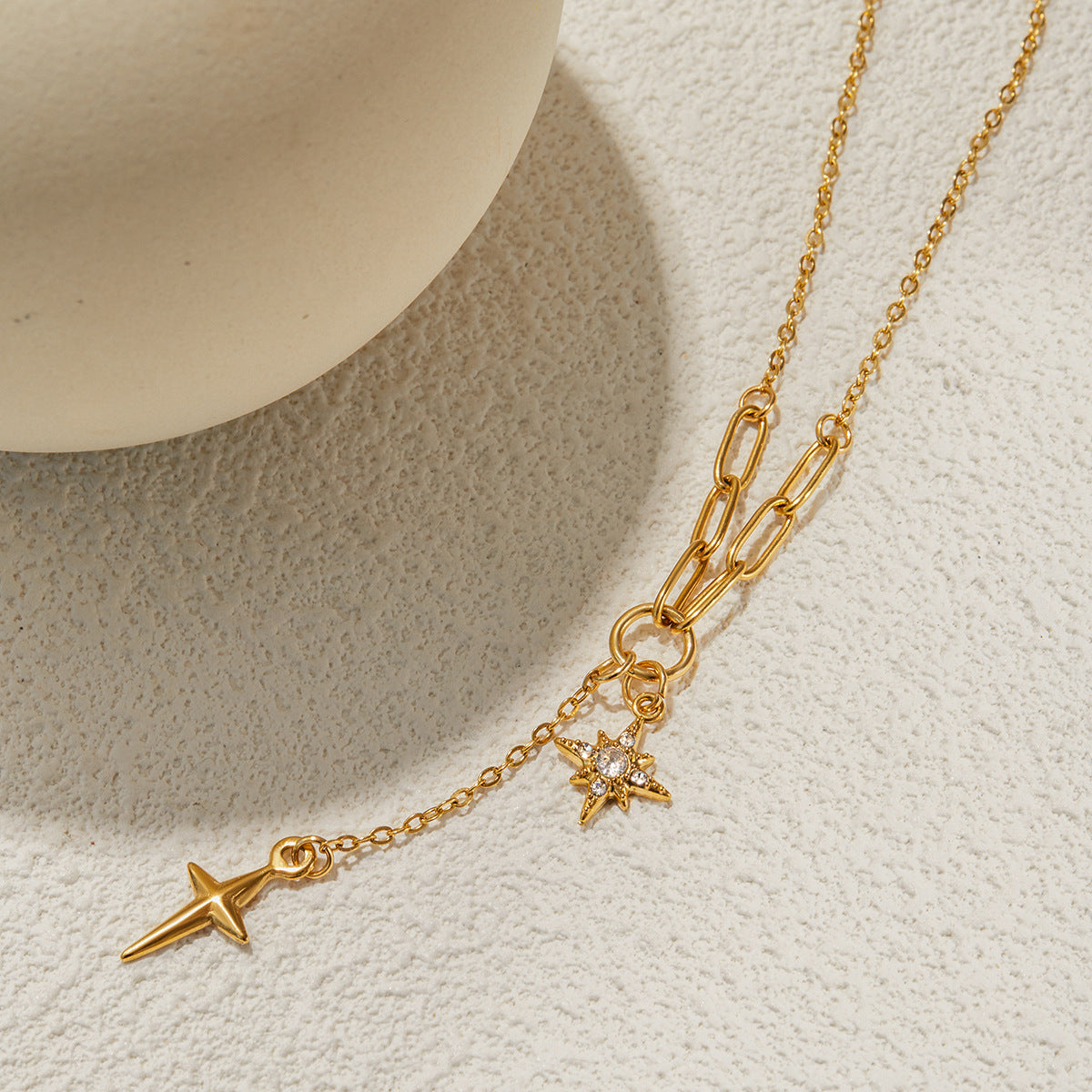 Chic Gold Plated Stainless Steel Choker Necklace