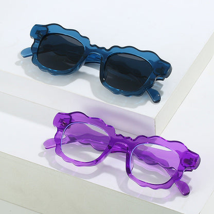 Women's Trendy Wave Sunglasses Retro Oversized UV400 Protection