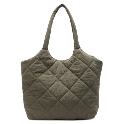 Solid Color Large Capacity Puffer Handbag