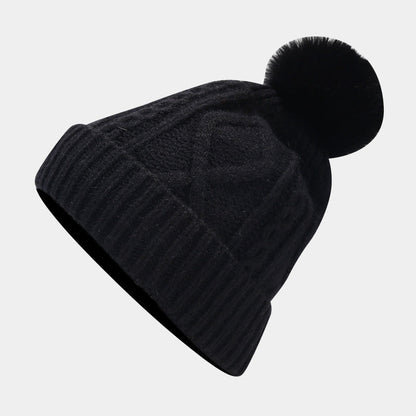 Solid Color Twist Simple Knit Hat & Scarf Sets