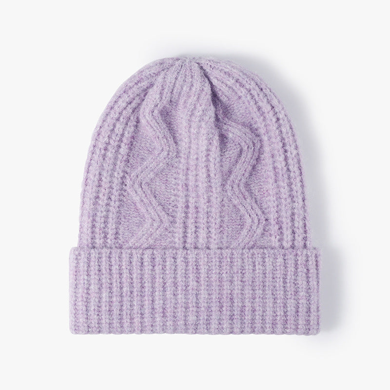 Winter Thick Wool Thermal Cable Knit Beanie