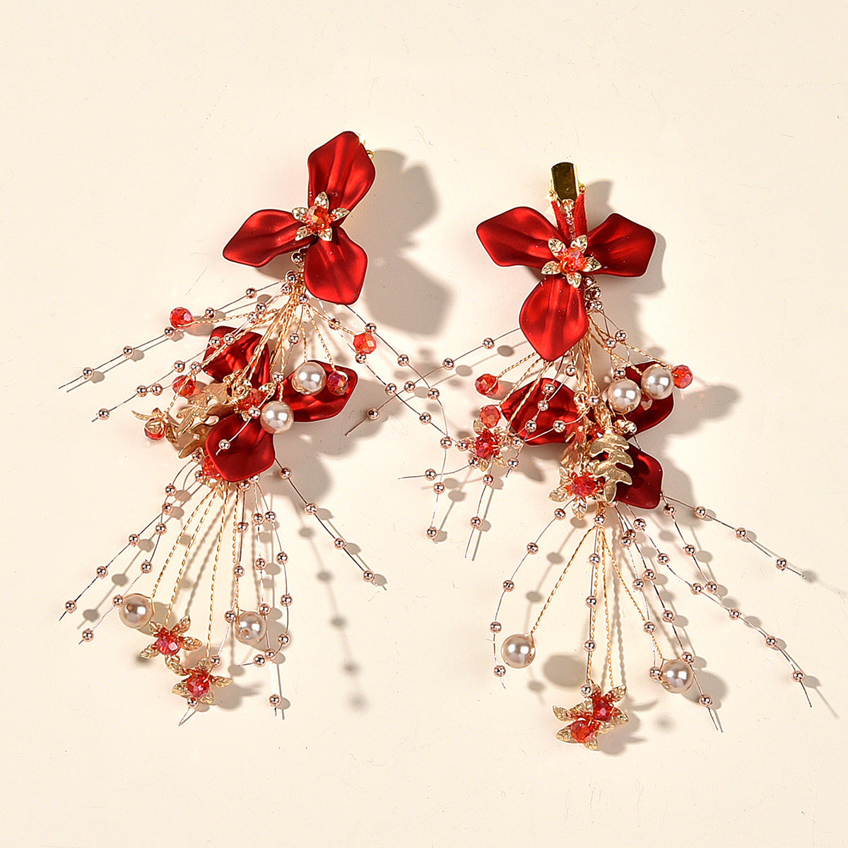 Bridal Floral Hair Clips Set for Wedding and Party
