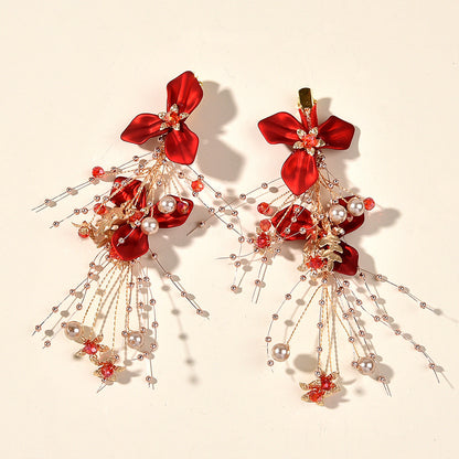 Bridal Floral Hair Clips Set for Wedding and Party