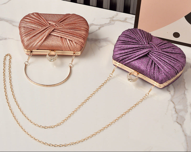 Fashionable Evening Clutch Bag With Bow Detail Retro Style