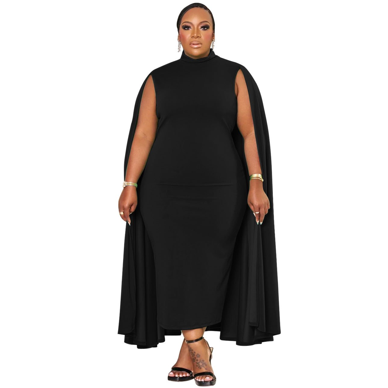Bodycon Dress With Ruffle Sleeves Casual Elegant Style