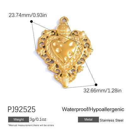 Luxury Heart-Shaped Stainless Steel DIY Jewelry Accessories Bracelet Necklace