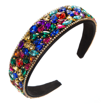 Fashionable Baroque Headband With Rhinestones For Women