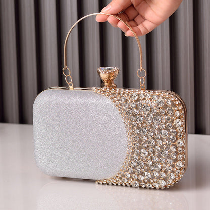 Rhinestone Evening Clutch Bag Chic Elegant Pouch