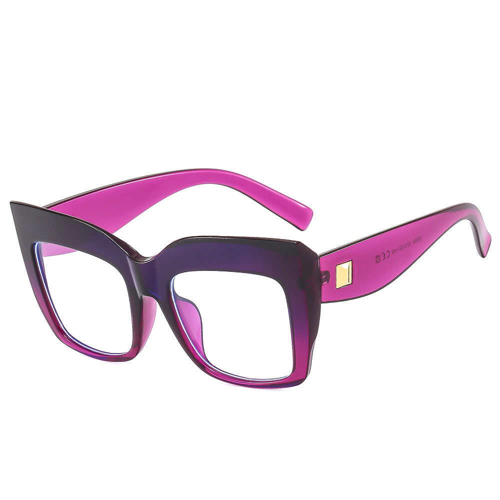 Trendy Large Frame Cat Eye Blue Light Blocking Glasses