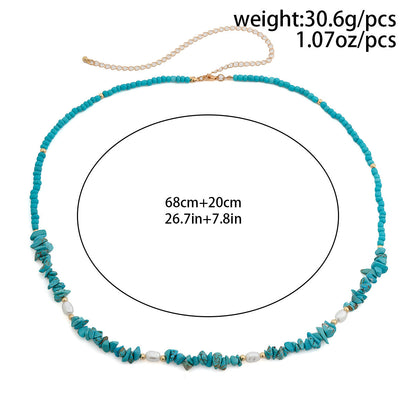 Trendy Crushed Stone Beaded Waist Chain