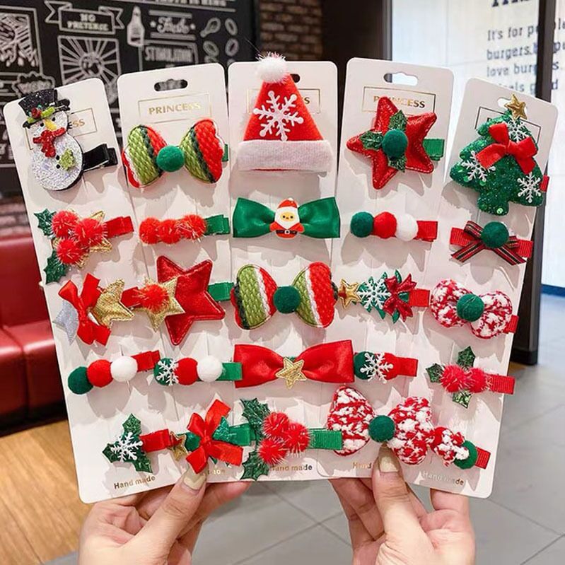 Cute Reindeer Christmas Theme Hair Clip