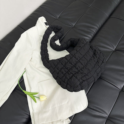 Wrinkled Cloud Crossbody Bag Trendy Nylon Tote