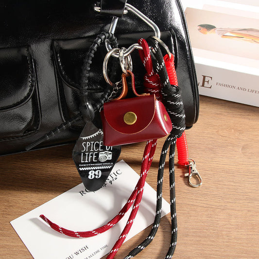 Leather Mini Bag Keychain Bag Charms