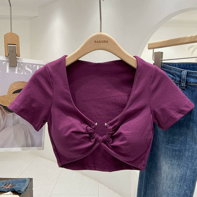 Vesty - Slim Fit Cropped T-Shirt