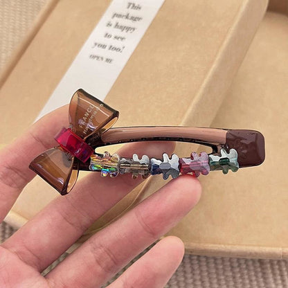 Elegant Rhinestone Bow Hair Clip