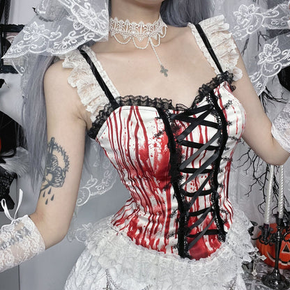 Blood Red Halloween Sexy Cami Top for Women