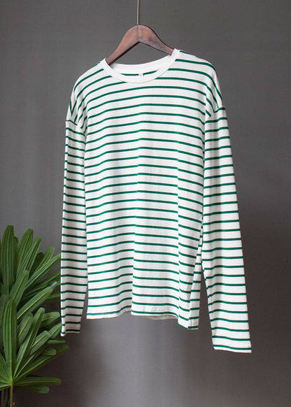 Rust Stripe Cotton Long Sleeve Tee