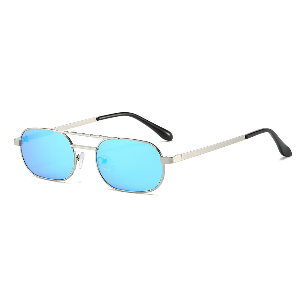 Trendy Rectangle Narrow Frame Sunglasses for Men and Women