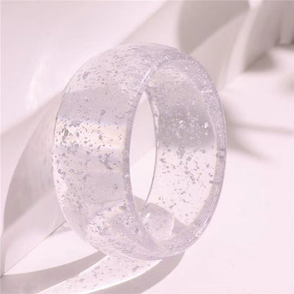 Round Wide Acrylic Layered Bracelets