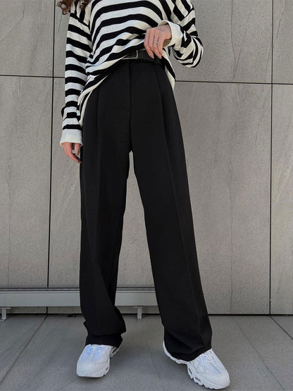 Casual High-Waist Wide-Leg Trousers for Women