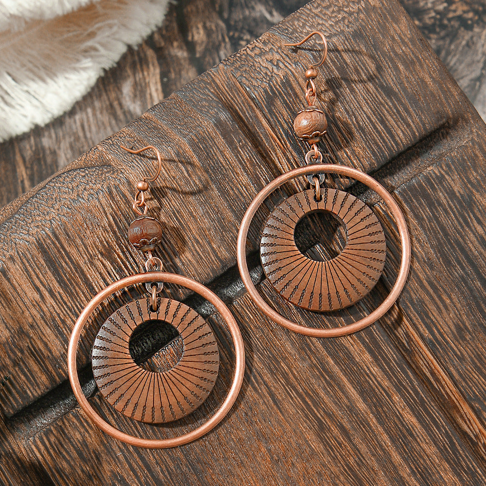 Brown Butterfly Earrings Bohemian Style Minimalist Design