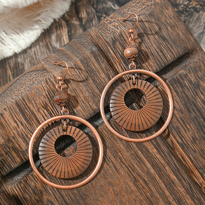 Brown Butterfly Earrings Bohemian Style Minimalist Design