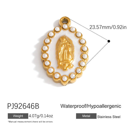 Colorful Oil-Drop Fish Heart Pendant Steel DIY Jewelry Accessories