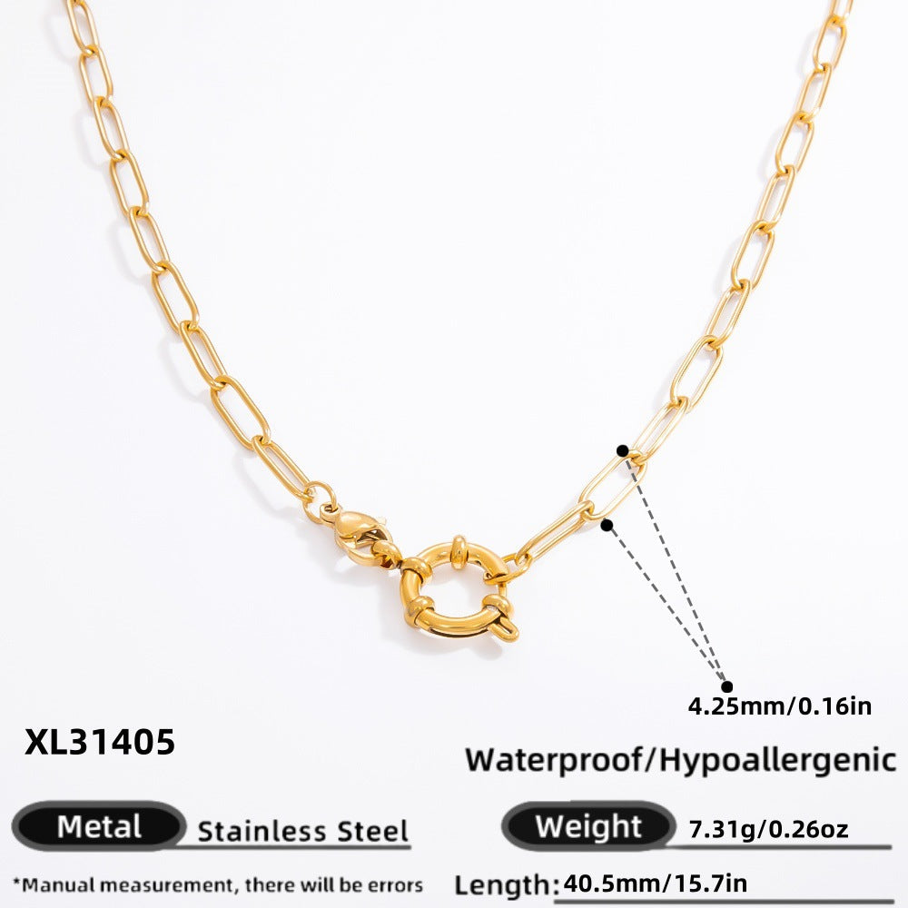 Fashionable DIY Jewelry Pendant Necklace Stainless Steel 18K Gold Plated