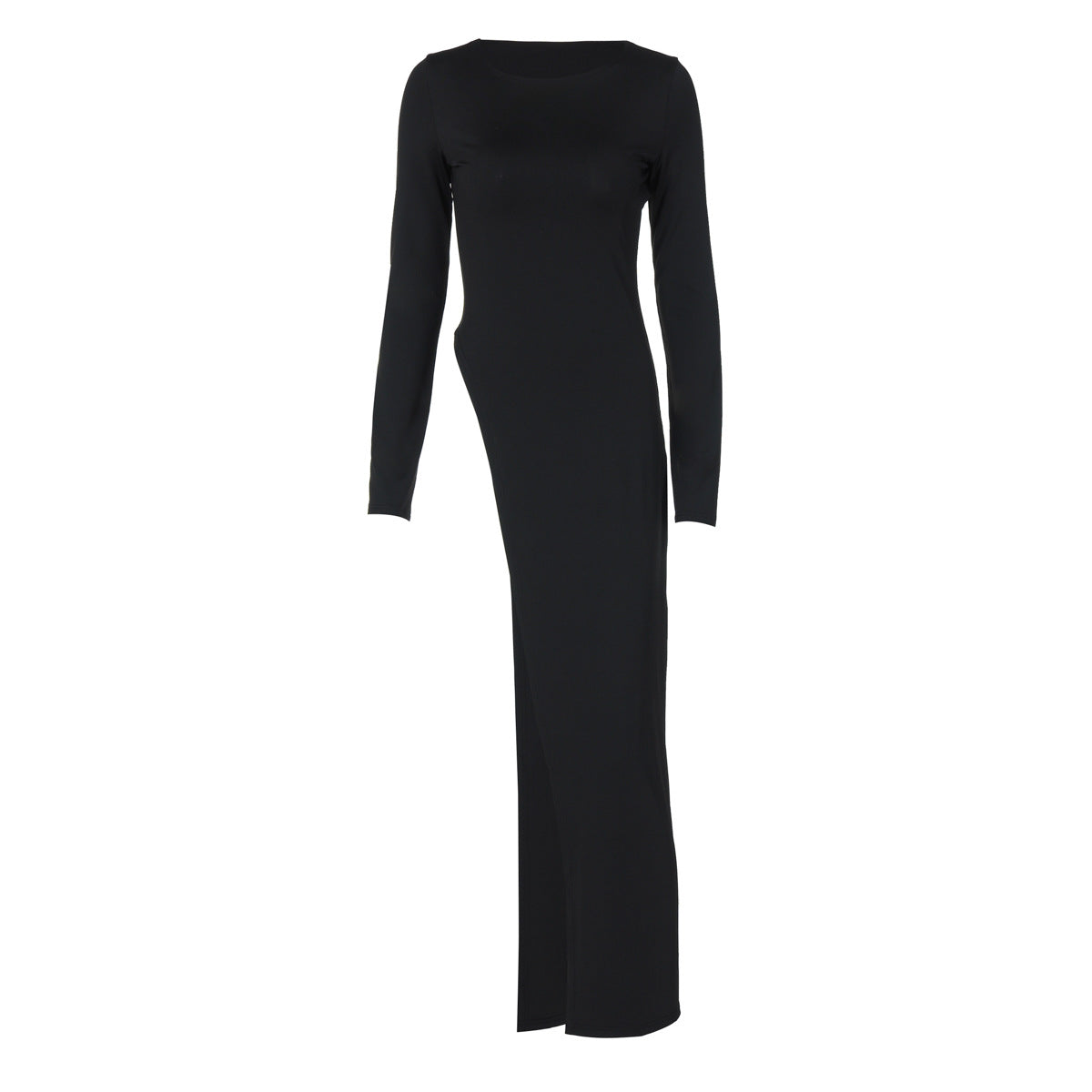 Trendy Split Hem Long Sleeve Dress