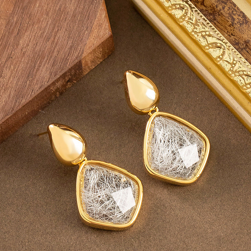 Geometric Acrylic Resin Earrings Stylish Casual Earrings For Women
